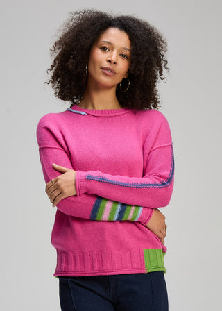 Styled Edges Jumper -Amaranth