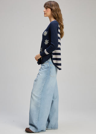 Daisy Chain Knit - Dark Denim