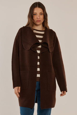 Abigail Cardigan - Chocolate - BB4102-CHOC - All About A Girl