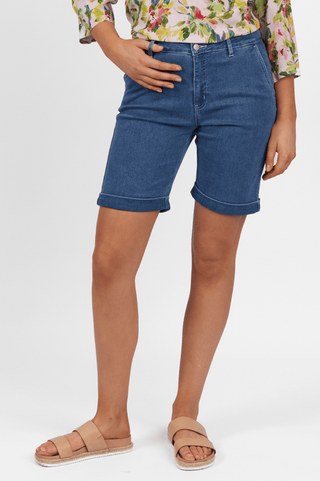 Above The Knee Denim Short - Blue Hue - 5775A - All About A Girl