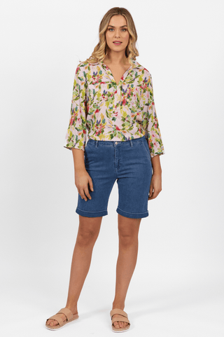 Above The Knee Denim Short - Blue Hue - 5775A - All About A Girl
