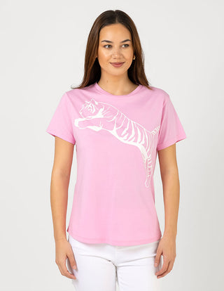 Ace Tee - Pink Leaping Tiger
