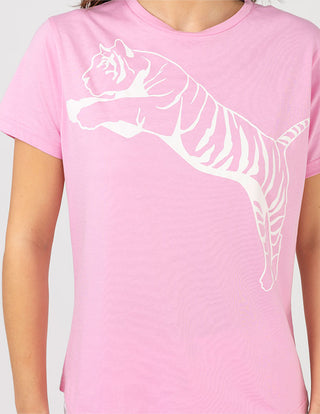 Ace Tee - Pink Leaping Tiger