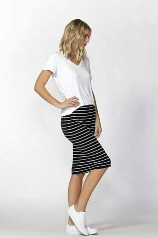Alicia Midi Skirt - Stripe - BB212 - allaboutagirl