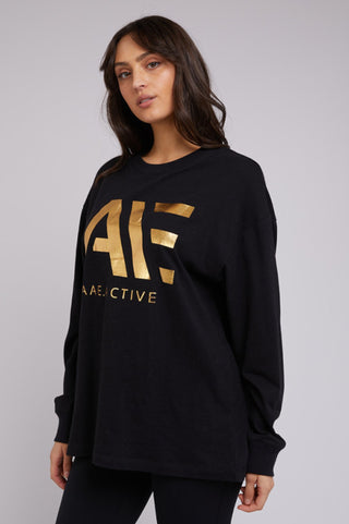 All About Eve Base Long Sleeve Tee- Black - 6437109.BLK - allaboutagirl