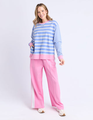 All Sorts Crew - Cornflower Stripe - 8159120.CRN - All About A Girl