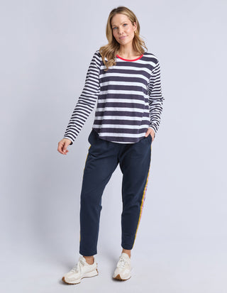 All Sorts Long Sleeve Top - Midnight/white Stripes - 8178065.MID - All About A Girl