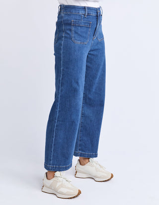 Alyssa Front Pocket Jean - Mid Wash Blue - 81D1592.BLU - All About A Girl