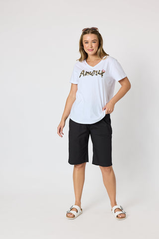 Amour Animal Print Tee - White - 50084 - All About A Girl