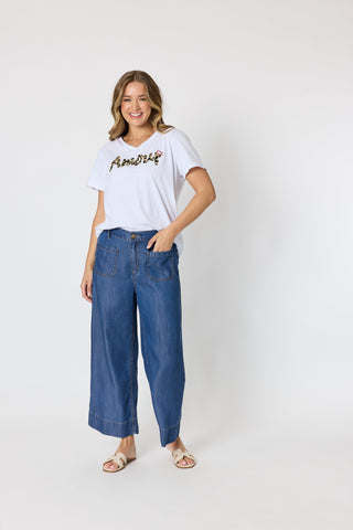 Amour Animal Print Tee - White - 50084 - All About A Girl
