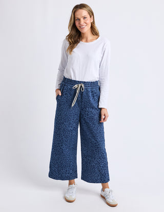 Anna Animal Denim Pants - Animal Print