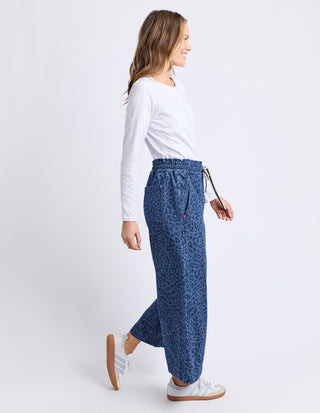 Anna Animal Denim Pants - Animal Print