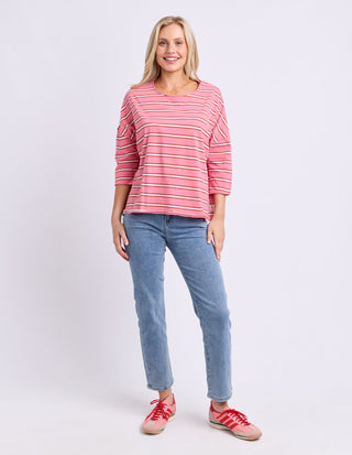 Anya Tee - Pink Lemonade Stripe - 81X4609.PLE - All About A Girl