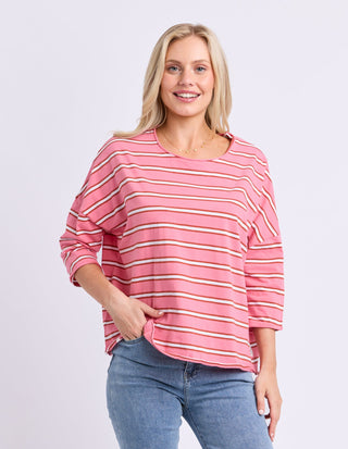 Anya Tee - Pink Lemonade Stripe - 81X4609.PLE - All About A Girl