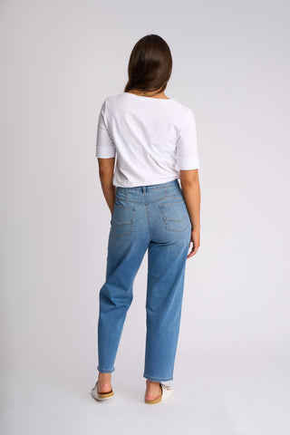 Apollo Barrel Leg Ankle Grazer - Vintage Blue - 5061 - All About A Girl