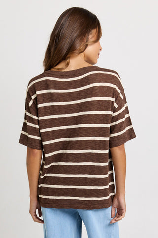 Aries Vee Neck Sweater - Chocolate - BB4137-CHOC - All About A Girl