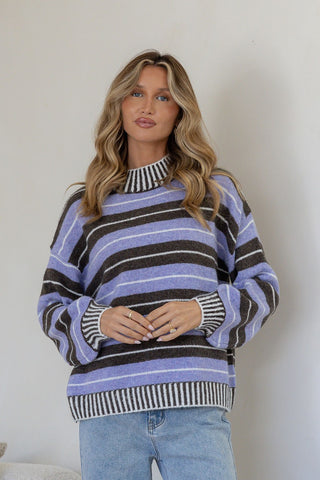 Tilly Knit - Chocolate/Lilac