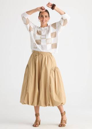Balloon Skirt - Peanut Butter - ZP8847 PEANUT BUTTER - All About A Girl