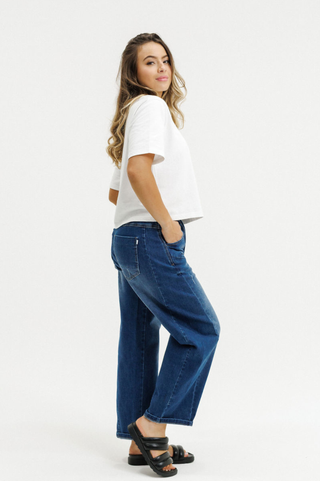 Barrel Jeans - Blue Wash