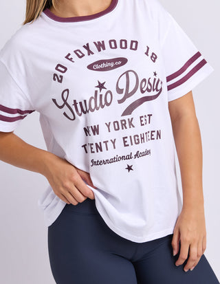 Baseline Tee - White - 5582119.WHT - All About A Girl