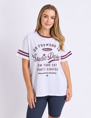 Baseline Tee - White - 5582119.WHT - All About A Girl