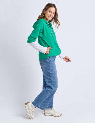 Beachy 3/4 Sleeve Zip Hoodie - Turquoise - 81X4197.TURQ - All About A Girl