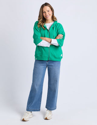 Beachy 3/4 Sleeve Zip Hoodie - Turquoise - 81X4197.TURQ - All About A Girl