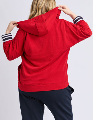 Beachy Long Sleeve Zip Hoodie - Cranberry - 81X4549.CRAN - All About A Girl