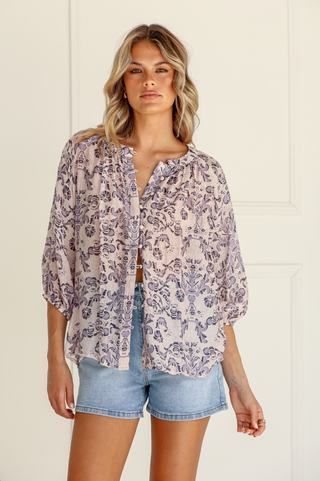 Berlin Paisley Top - Lilac