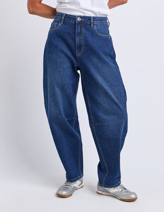 Bessie Barrel Leg Jean - Dark Blue Wash - 81D1627.DBLU - All About A Girl
