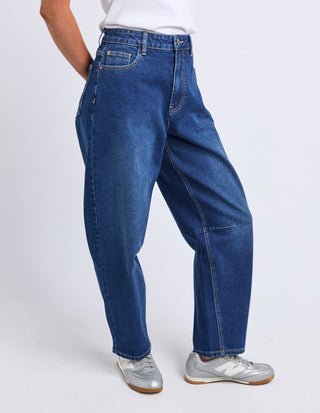 Bessie Barrel Leg Jean - Dark Blue Wash - 81D1627.DBLU - All About A Girl