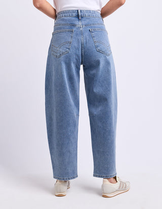 Bessie Barrel Leg Jean - Mid Blue Wash - 81D1627.BLU - All About A Girl