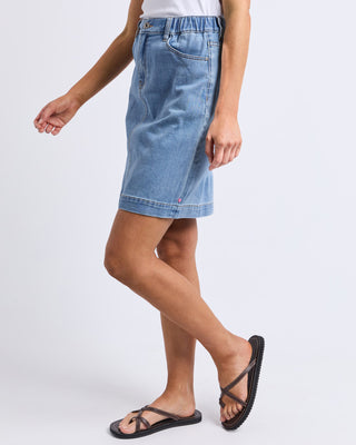 Birdie Denim Skirt- Light Blue Wash