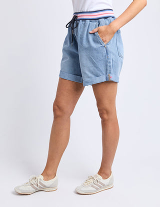 Bohdi Denim Shorts - Mid Blue Wash -  - All About A Girl