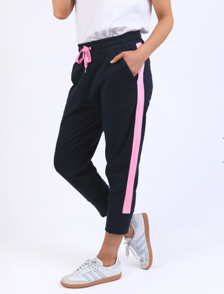 Brunch Pants - Navy With Pink Side Tape