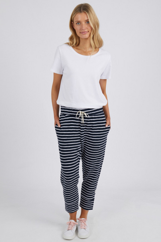 Brunch Pants - Navy/White Stripe