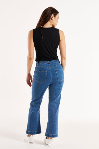 Bryce Bootleg Jeans - Vintage Blue - BB8291 - allaboutagirl