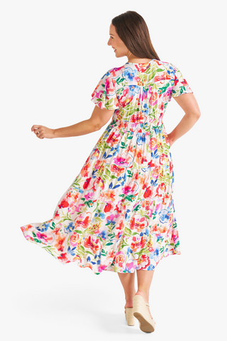 Camellia Joy Midi Dress - Multi Floral