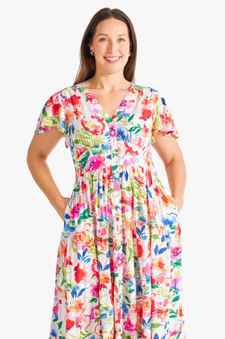 Camellia Joy Midi Dress - Multi Floral