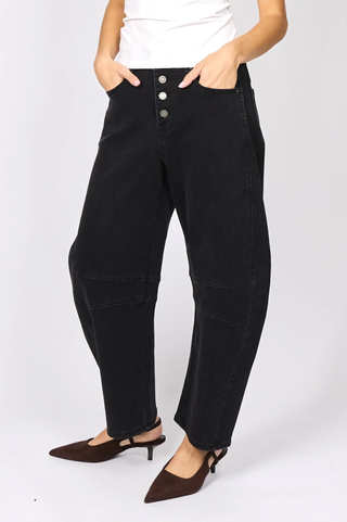 Carson Barrel Jeans - Black