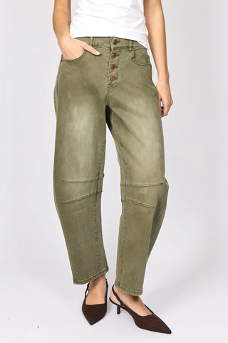 Carson Barrel Jeans - Khaki