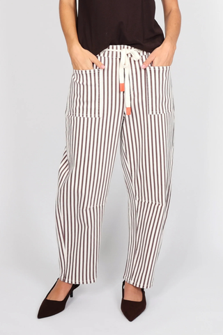 Carter Barrel Jeans - Chocolate Stripe
