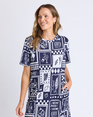 Chin Chin Dress - Navy