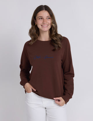 Classic Sweater - Chocolate Freehand