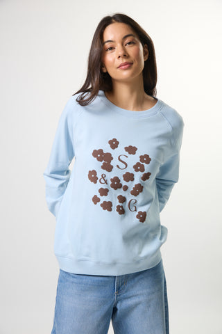 Classic Sweater - Ice Chocolate Blooms
