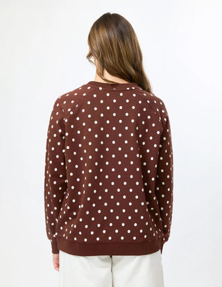 Classic Sweatshirt - Chocolate Spot - SGSW8356 - All About A Girl