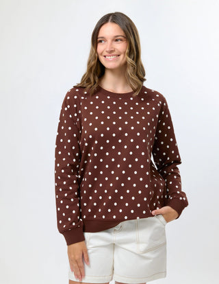 Classic Sweatshirt - Chocolate Spot - SGSW8356 - All About A Girl