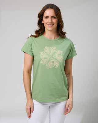 Classic Tee Ibiza Bloom - Vintage Green