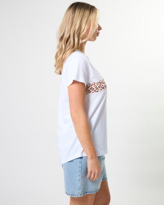 Classic Tee - White Silver Crossing