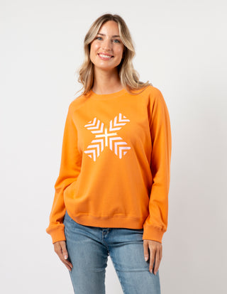 Classic Sweater - Mandarin With Candy Cross